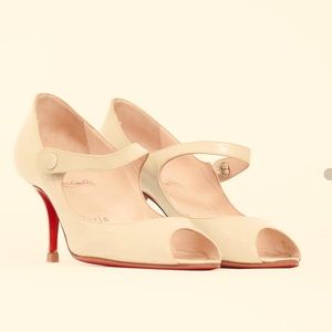 Christian Louboutin Mary Jane Kate 70mm heels sandal pumps nude
